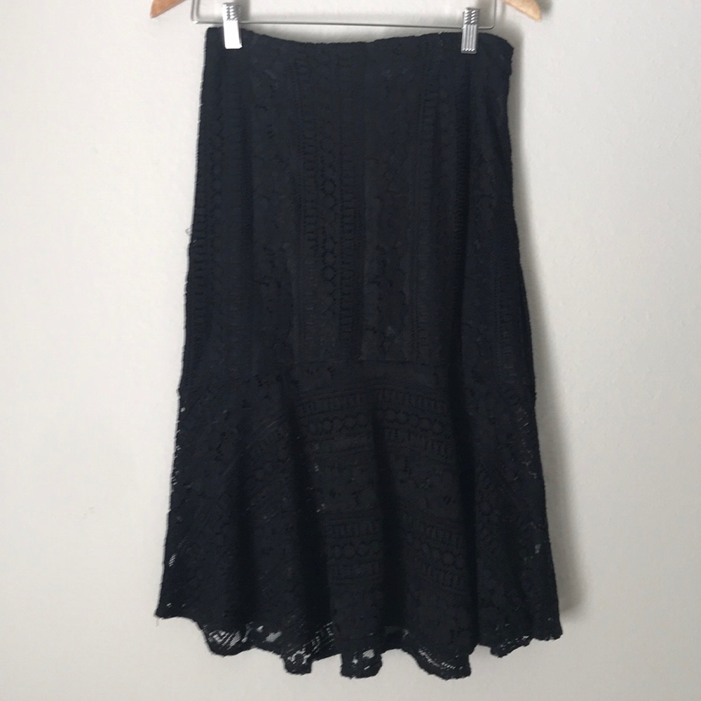 Francesca Black Mermaid Flare Lace skirt